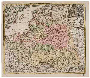 10 Karta Nimetska Augsburg 1744